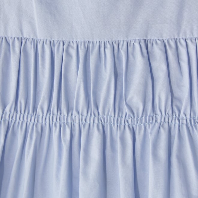 【COMING SOON】WL コーマコットンオーバーギャザー ブラウス 詳細画像 ライトブルー 6
