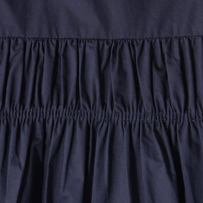 【COMING SOON】WL コーマコットンオーバーギャザー ブラウス 詳細画像 ネイビー 3