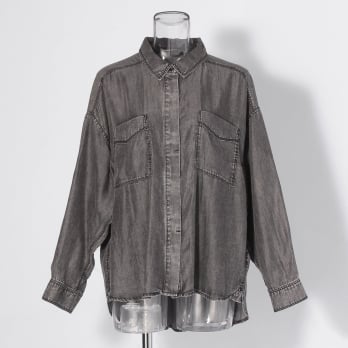 【COMING SOON】WLC パウダーシルクデニムラウンド ブラウス 詳細画像