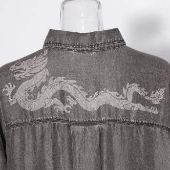 【COMING SOON】WLC パウダーシルクデニムラウンド ブラウス 詳細画像