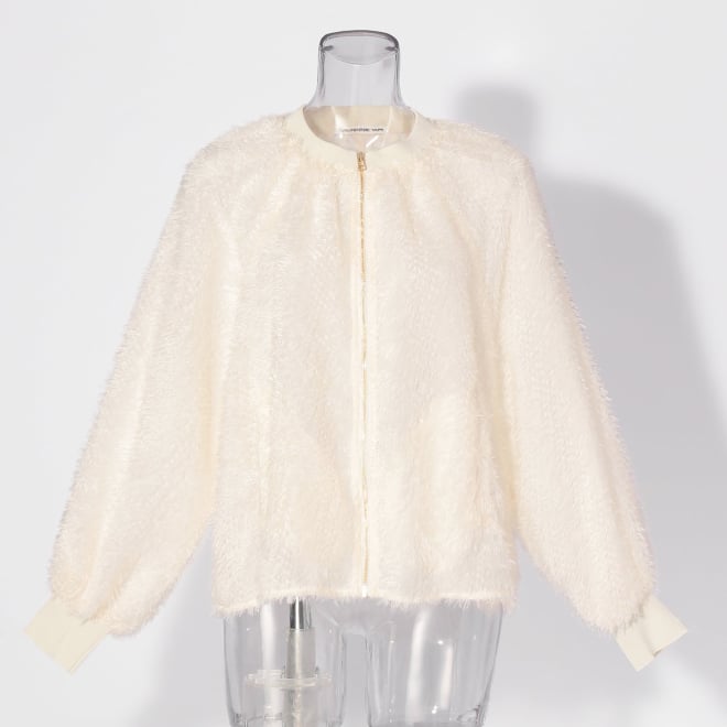 【COMING SOON】WL ジャガードZIPシャツブルゾン 詳細画像 ホワイト 1