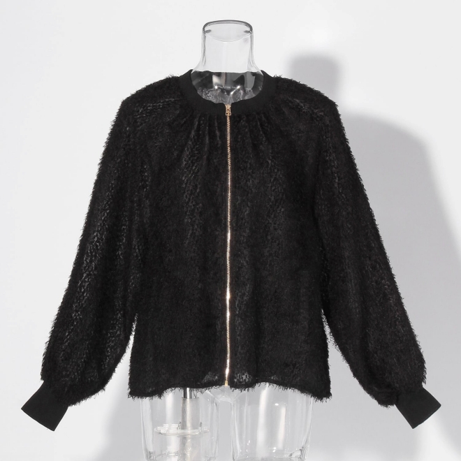 【COMING SOON】WL ジャガードZIPシャツブルゾン 詳細画像 ブラック 1