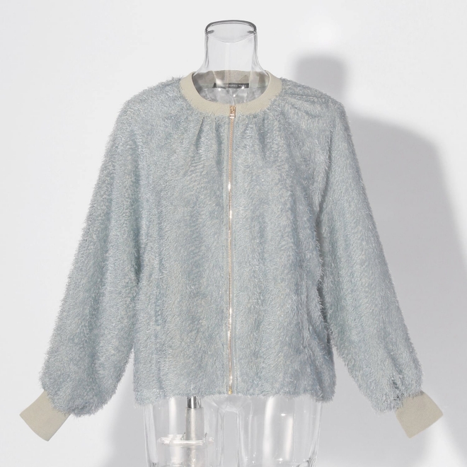 【COMING SOON】WL ジャガードZIPシャツブルゾン 詳細画像 ライトブルー 1