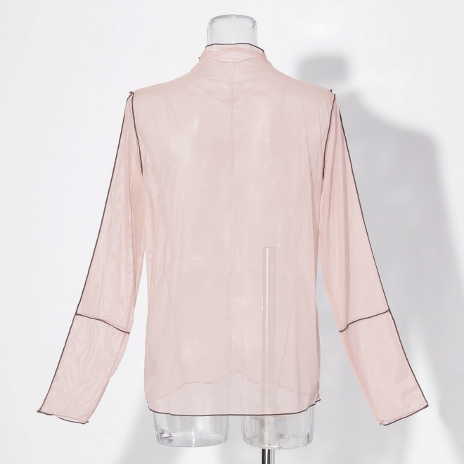 【COMING SOON】WLC 配色メロウチュール ブラウス 詳細画像 ライトピンク 3