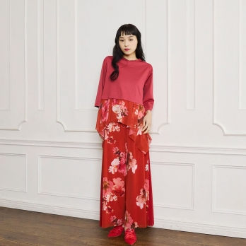 【COMING SOON】Flower flamingo print パンツ