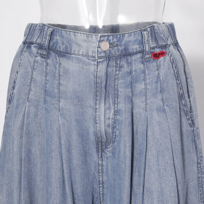 【COMING SOON】WLC パウダーシルクデニムワイド パンツ 詳細画像 ライトブルー 4