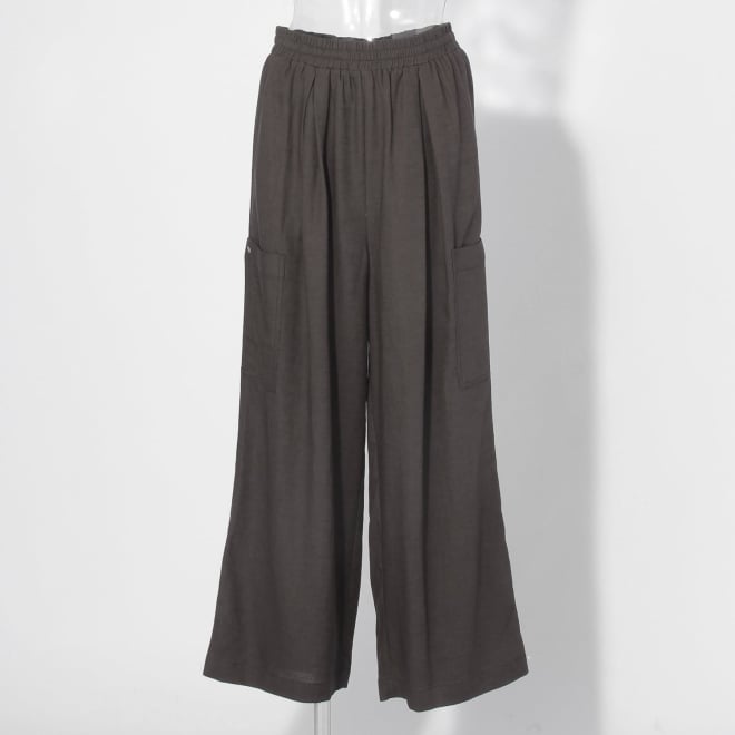 【COMING SOON】WL シルキーリネンパンツ 詳細画像 ブラック 1