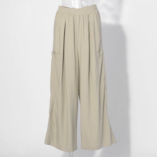 【COMING SOON】WL シルキーリネンパンツ 詳細画像 カーキ 1