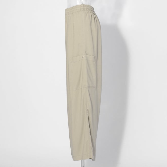 【COMING SOON】WL シルキーリネンパンツ 詳細画像 カーキ 2