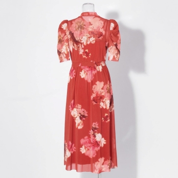 【COMING SOON】Flower flamingo print ドレス 詳細画像