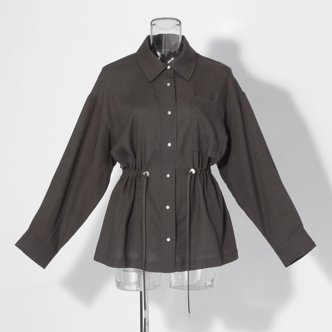 【COMING SOON】WL シルキーリネンドロスト ジャケット 詳細画像 ブラック 1