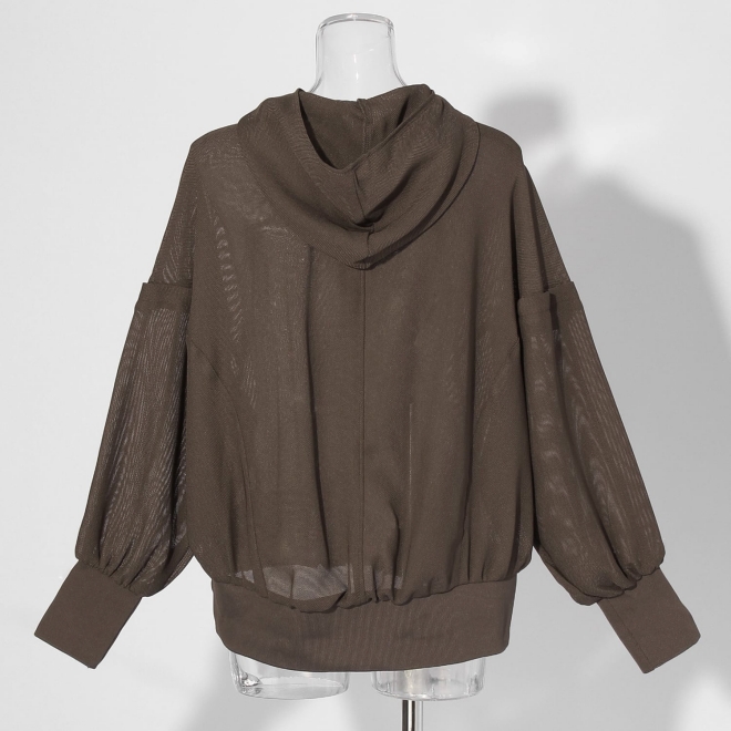 【COMING SOON】WL カラミメッシュパーカーブルゾン 詳細画像 カーキ 3