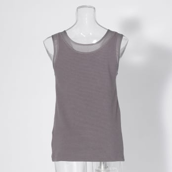 【COMING SOON】WLC ラッセル編シアー切替２wayタンクトップ 詳細画像