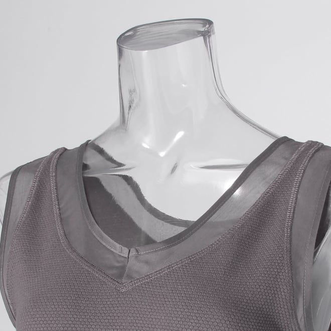 【COMING SOON】WLC ラッセル編シアー切替２wayタンクトップ 詳細画像 グレー 5