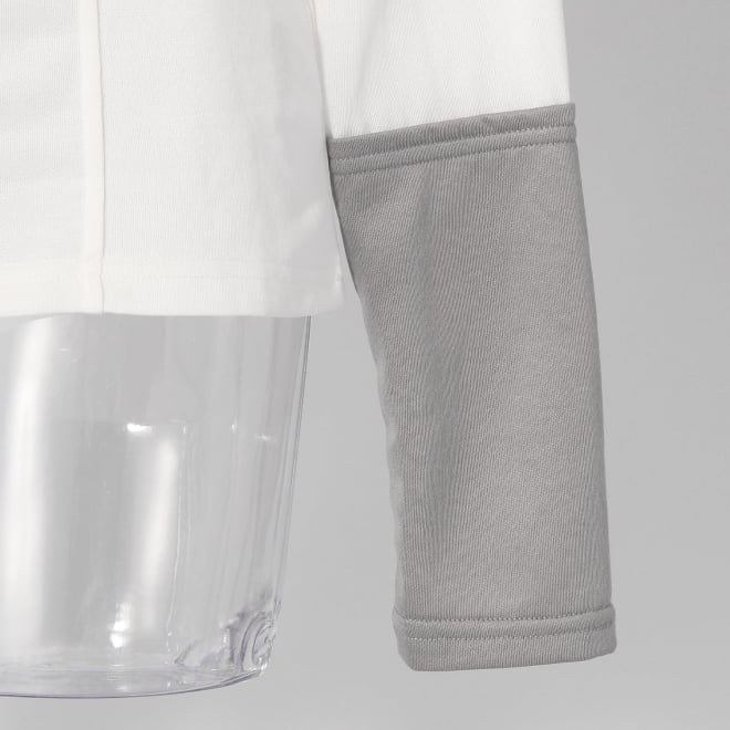 【COMING SOON】Bicolor sheer french terry プルオーバー 詳細画像 ホワイト 2