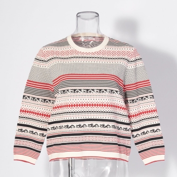 Border dragon sweater ニット 詳細画像