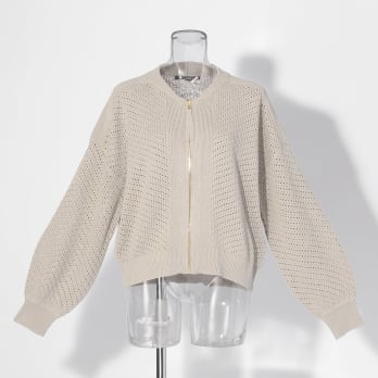 【COMING SOON】WL メッシュニットZIPブルゾン 詳細画像