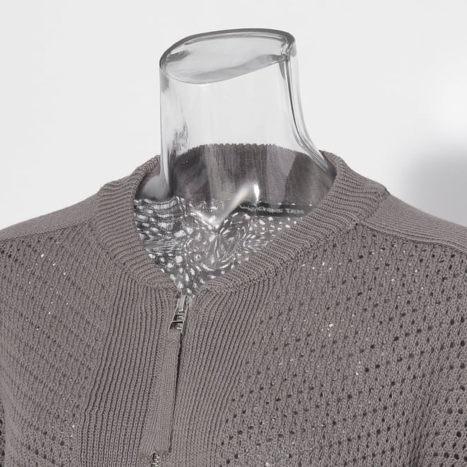 【COMING SOON】WL メッシュニットZIPブルゾン 詳細画像 グレー 4