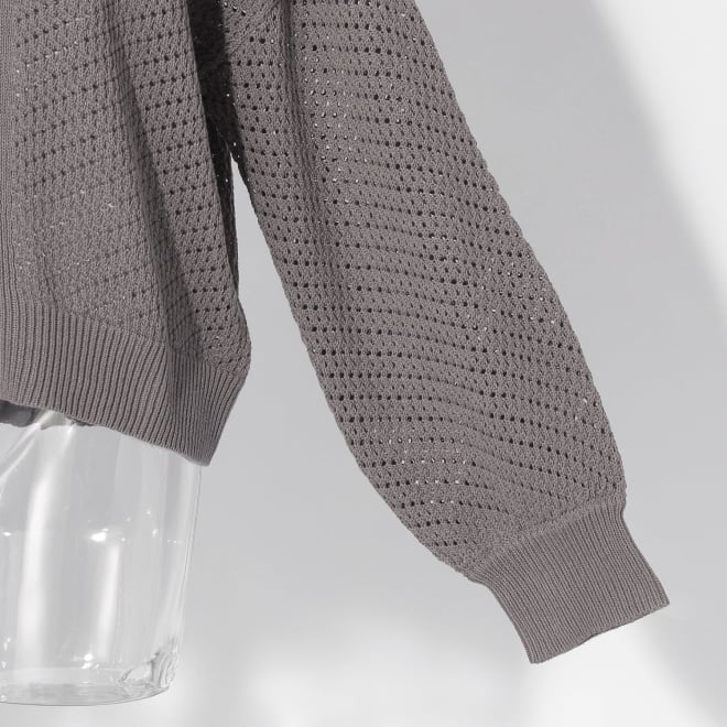 【COMING SOON】WL メッシュニットZIPブルゾン 詳細画像 グレー 5