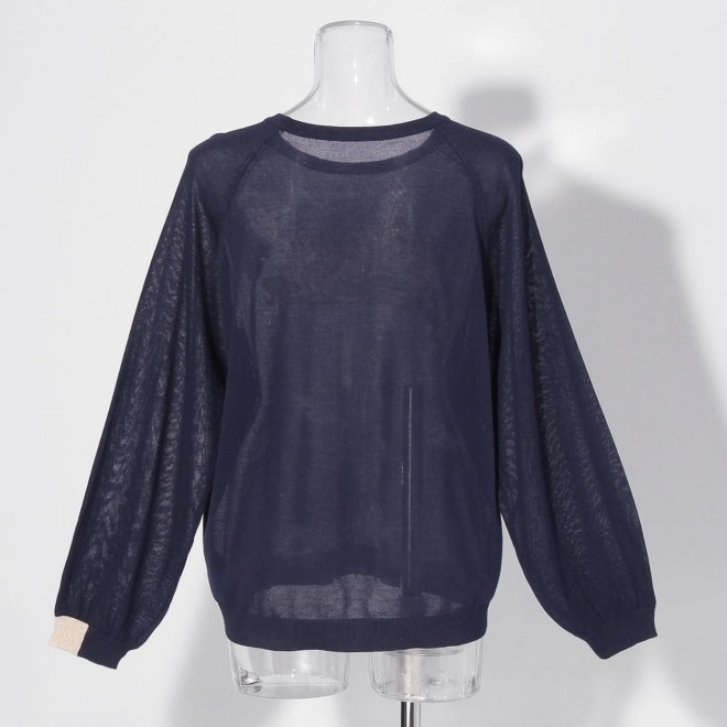 【COMING SOON】WLC UV強撚ロゴボリュームスリーブ プルオーバー 詳細画像 ネイビー 3