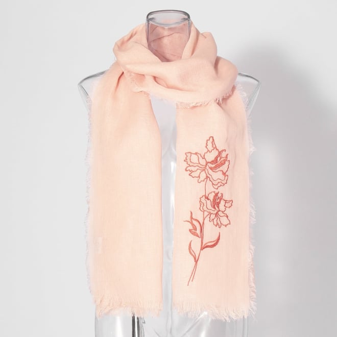 【COMING SOON】Stole with embroidery 詳細画像 ライトピンク 1