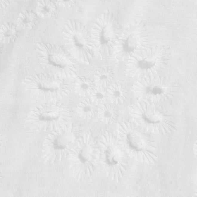 【COMING SOON】WL カットワーク刺繍バンドカラー ブラウス 詳細画像 ホワイト 3