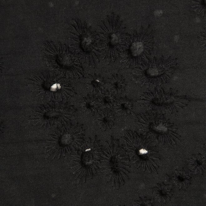 【COMING SOON】WL カットワーク刺繍バンドカラー ブラウス 詳細画像 ブラック 3