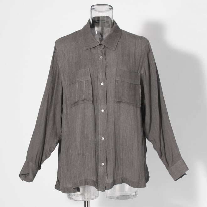 【COMING SOON】WLC シアーデニムステンヘム ブラウス 詳細画像 グレー 1