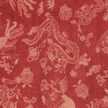 【COMING SOON】Dragon discharge dyed denim print ブラウス 詳細画像