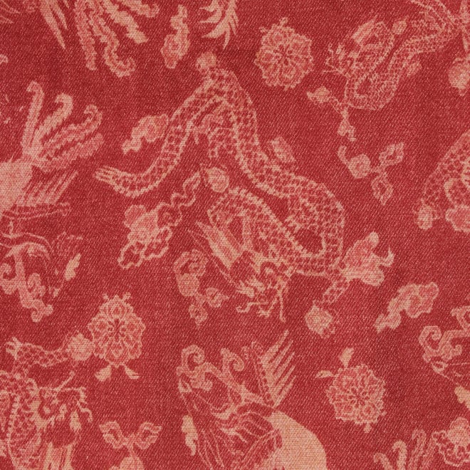 【COMING SOON】Dragon discharge dyed denim print ブラウス 詳細画像 赤系マルチ 3