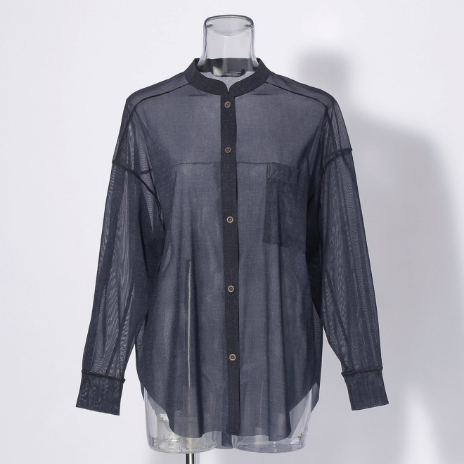 【COMING SOON】Sheer denim ブラウス