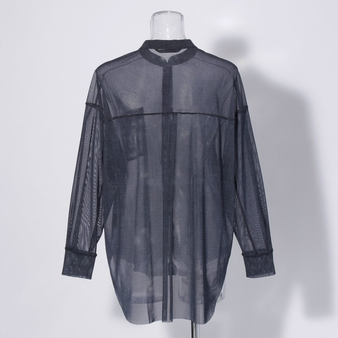 【COMING SOON】Sheer denim ブラウス 詳細画像 ネイビー(76) 3