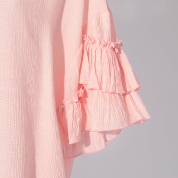 【COMING SOON】Striped crepe ブラウス 詳細画像