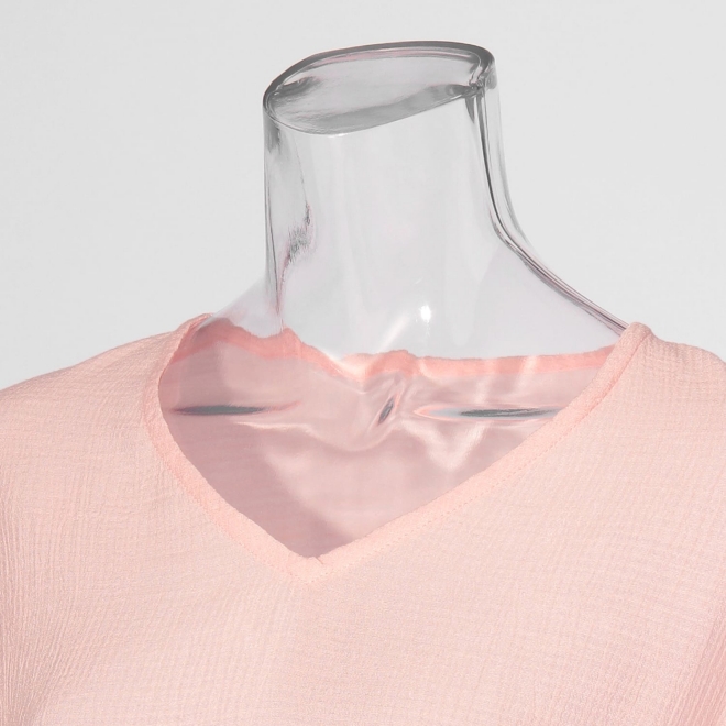 【COMING SOON】Striped crepe ブラウス 詳細画像 ライトピンク 4