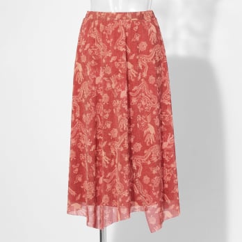 【COMING SOON】Dragon discharge dyed denim print スカート 詳細画像