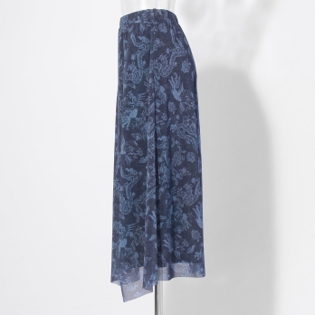 【COMING SOON】Dragon discharge dyed denim print スカート 詳細画像