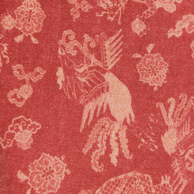 【COMING SOON】Dragon discharge dyed denim print スカート 詳細画像 赤系マルチ 2