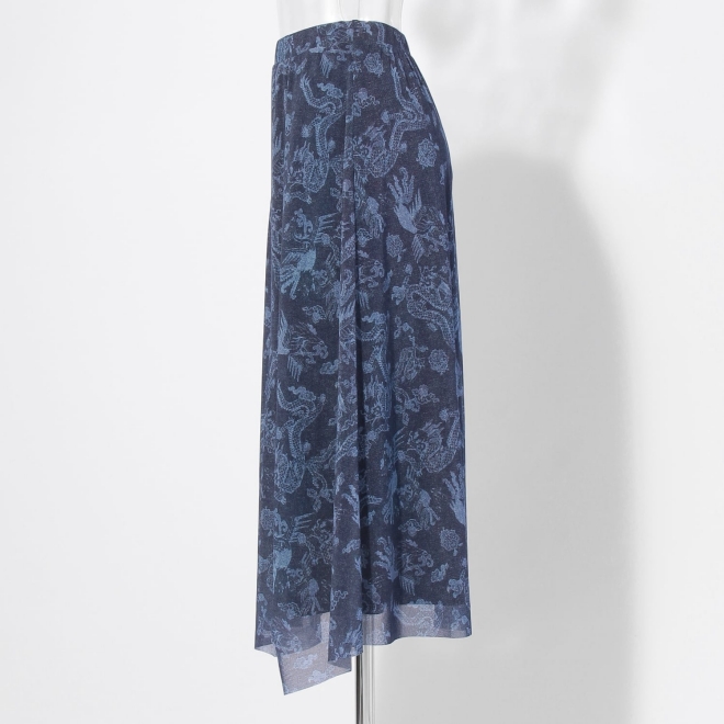 【COMING SOON】Dragon discharge dyed denim print スカート 詳細画像 ネイビー 6