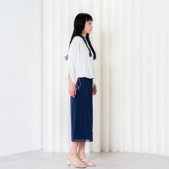 【COMING SOON】Sheer denim スカート 詳細画像