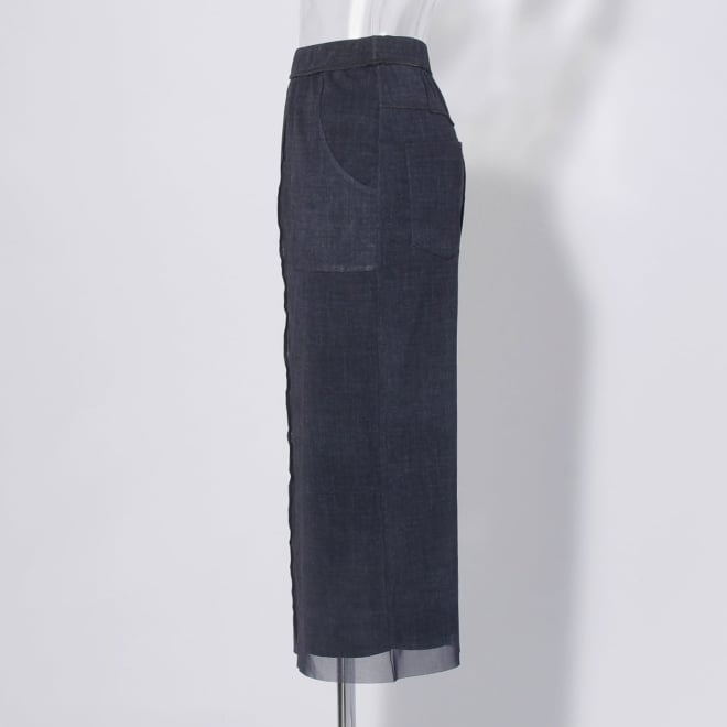 【COMING SOON】Sheer denim スカート 詳細画像 ネイビー(76) 2