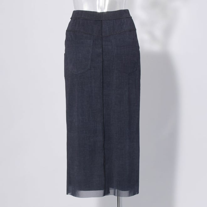 【COMING SOON】Sheer denim スカート 詳細画像 ネイビー(76) 3