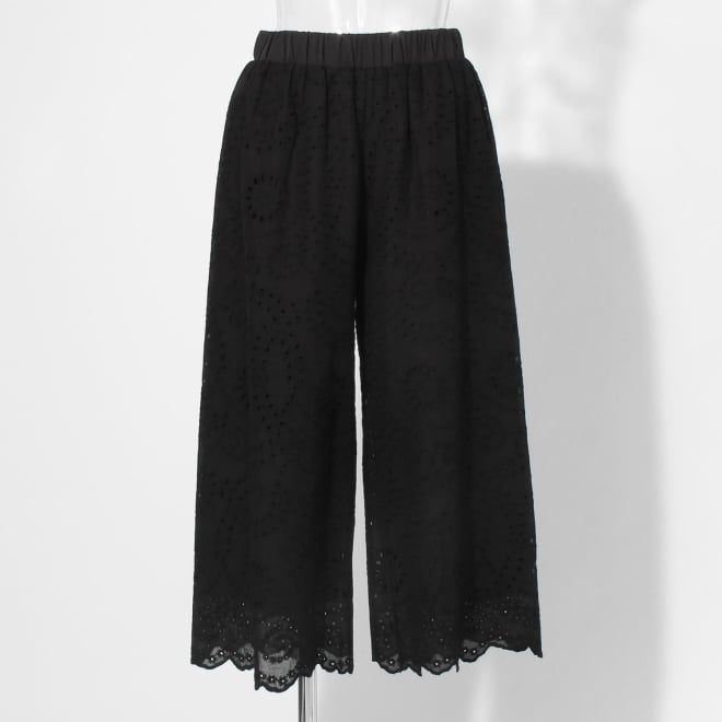 【COMING SOON】WL カットワーク刺繍 パンツ 詳細画像 ブラック 1