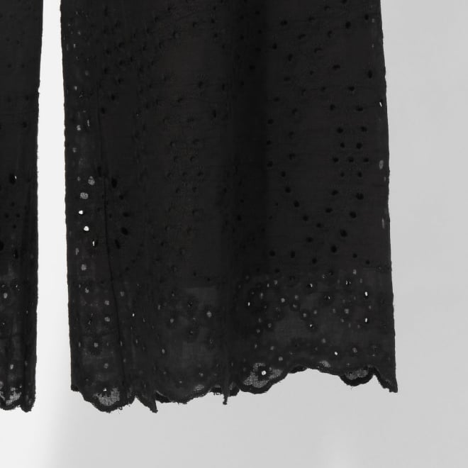 【COMING SOON】WL カットワーク刺繍 パンツ 詳細画像 ブラック 2