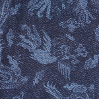 【COMING SOON】Dragon discharge dyed denim print パンツ 詳細画像