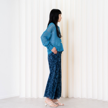 【COMING SOON】Dragon discharge dyed denim print パンツ 詳細画像