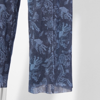 【COMING SOON】Dragon discharge dyed denim print パンツ 詳細画像