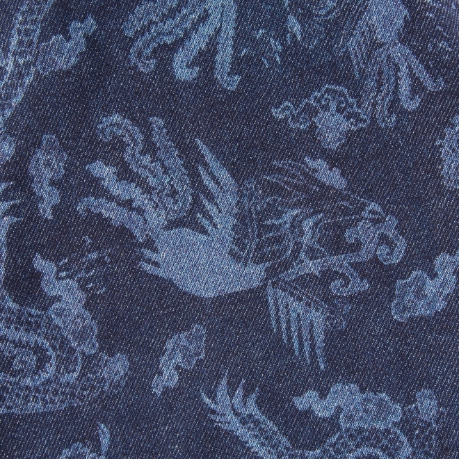 【COMING SOON】Dragon discharge dyed denim print パンツ 詳細画像 ネイビー 10