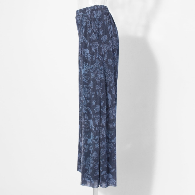 【COMING SOON】Dragon discharge dyed denim print パンツ 詳細画像 ネイビー 6