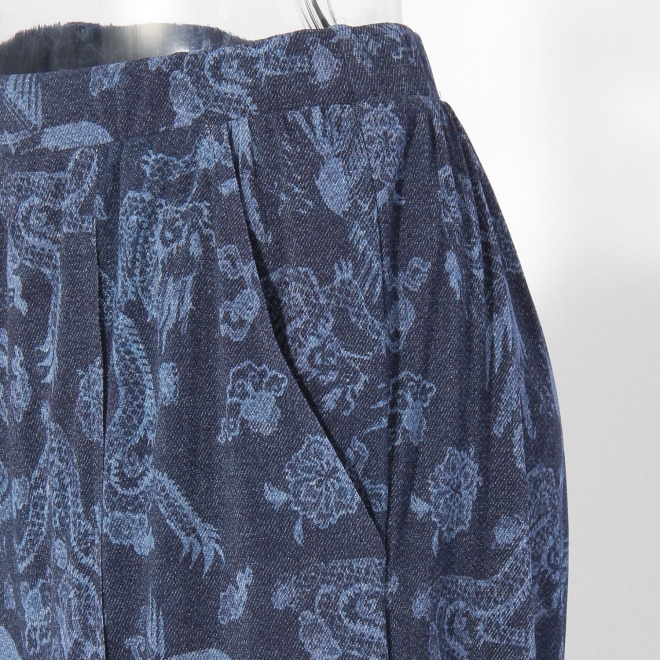 【COMING SOON】Dragon discharge dyed denim print パンツ 詳細画像 ネイビー 8