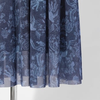 【COMING SOON】Dragon discharge dyed denim print ドレス 詳細画像